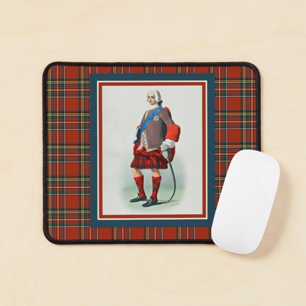 Royal Stewart vintage portrait with tartan mouse pad