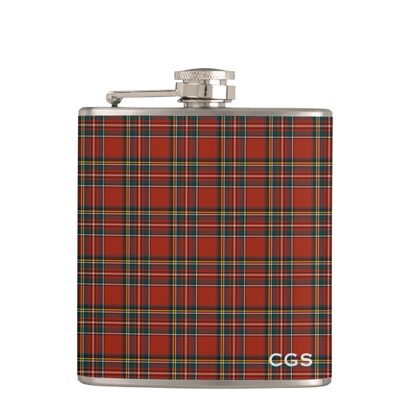 Royal Stewart tartan hip flask