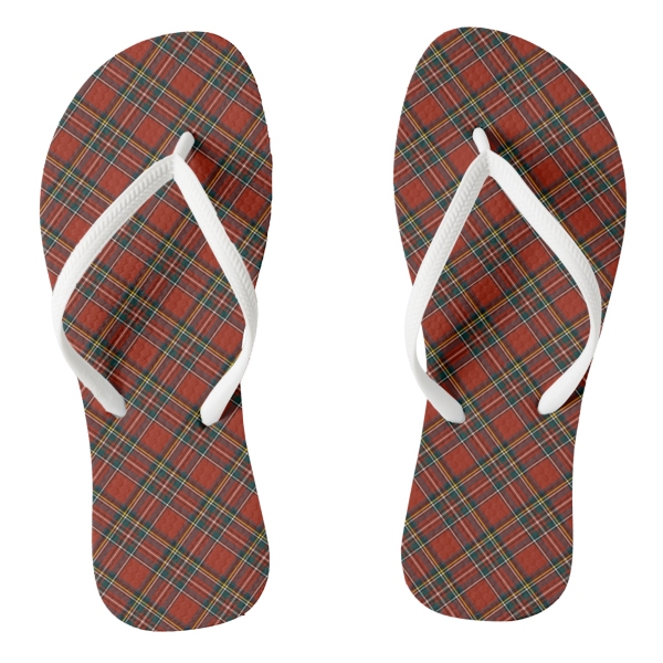 Royal Stewart tartan flip flops