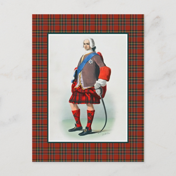 Royal Stewart tartan postcard