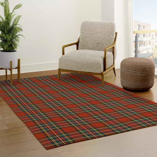 Royal Stewart Tartan Area Rug