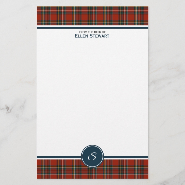 Royal Stewart all occasion personal stationery from Plaidwerx.com