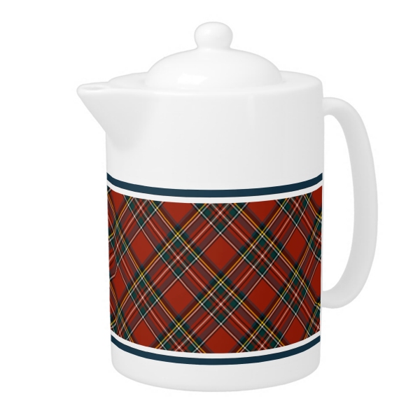 Royal Stewart tartan teapot