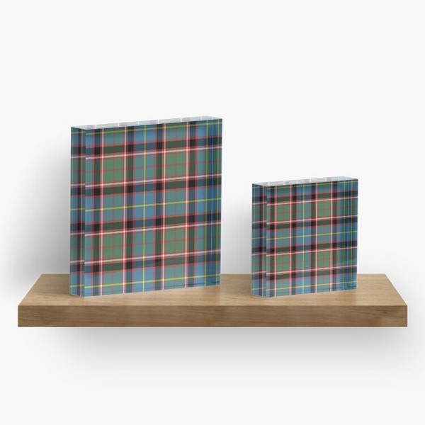 Stirling Ancient District tartan acrylic block