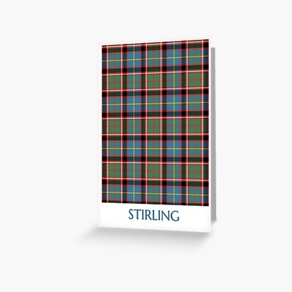 Stirling Ancient District tartan greeting card