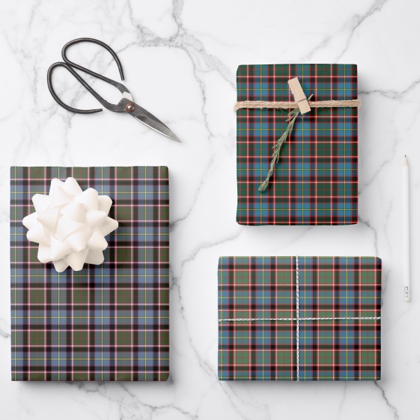 Stirling tartan variety wrapping paper