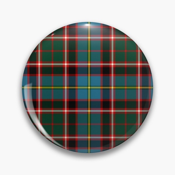 Stirling District tartan pinback button
