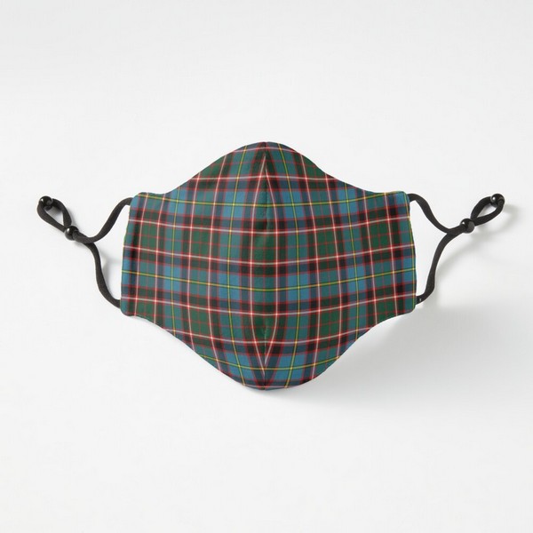 Stirling District tartan fitted face mask