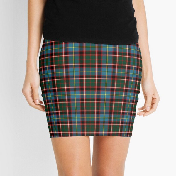 Stirling District tartan mini skirt