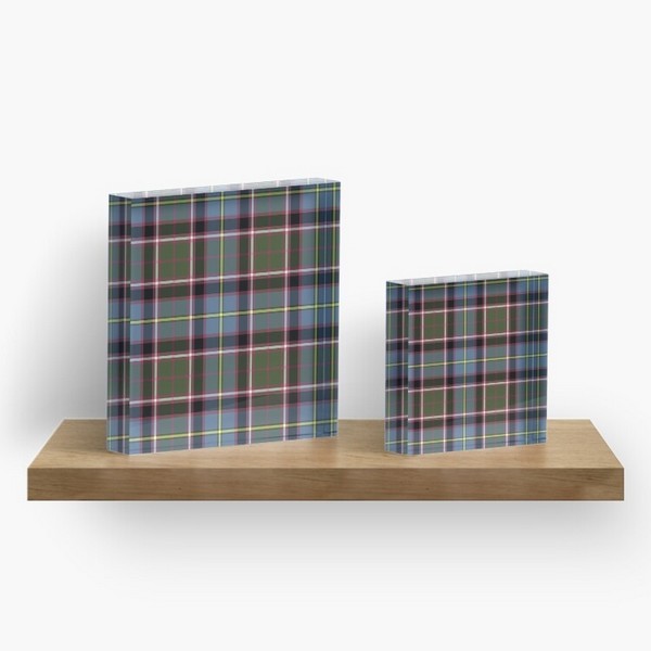 Stirling Weathered tartan acrylic block