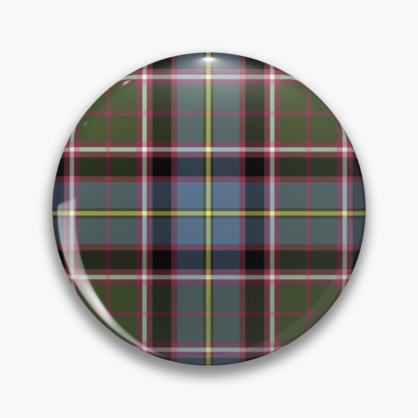 Stirling Weathered tartan pinback button