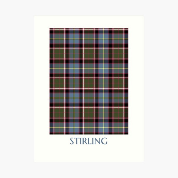 Stirling Weathered tartan art print