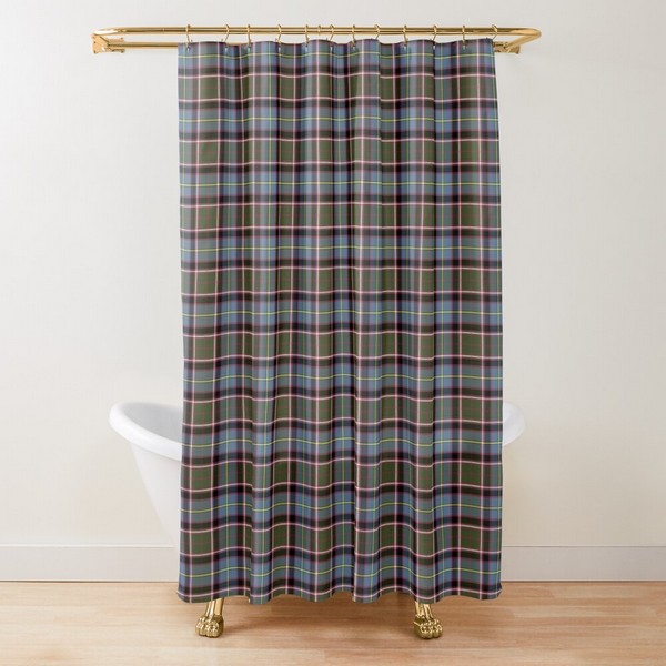 Stirling Weathered tartan shower curtain