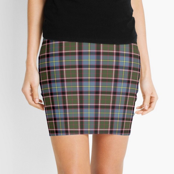 Stirling Weathered tartan mini skirt