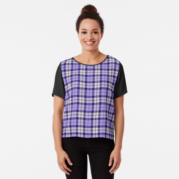 Strathclyde Ancient tartan chiffon top