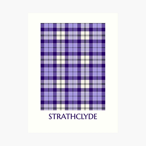 Strathclyde Ancient tartan art print
