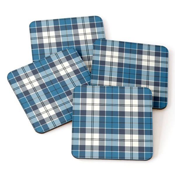 Strathclyde District tartan beverage coasters