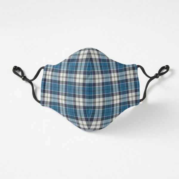 Strathclyde District tartan fitted face mask