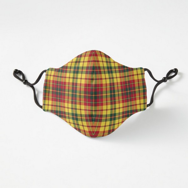 Strathearn District tartan fitted face mask