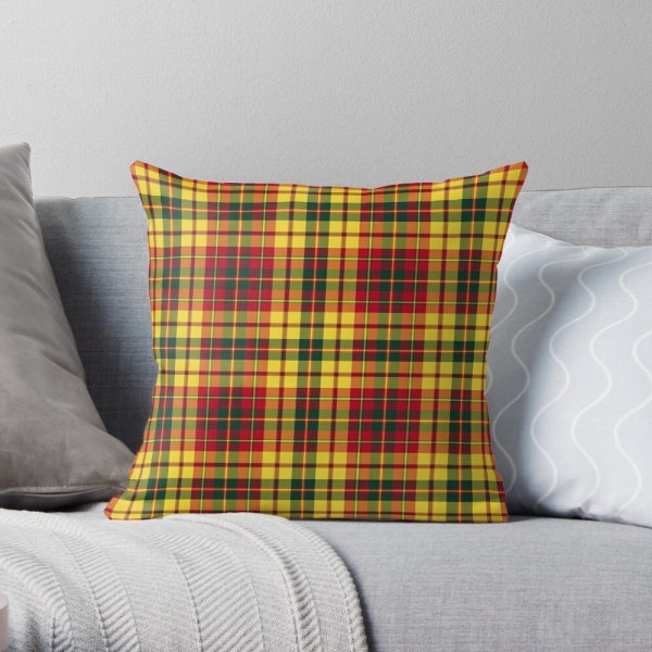 Strathearn District tartan throw pillow