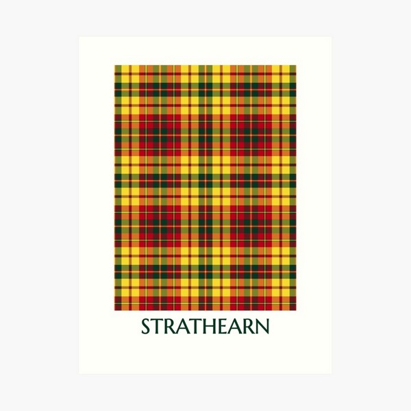 Strathearn District tartan art print
