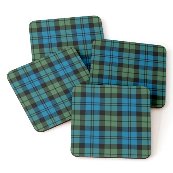 Strathspey District tartan beverage coasters