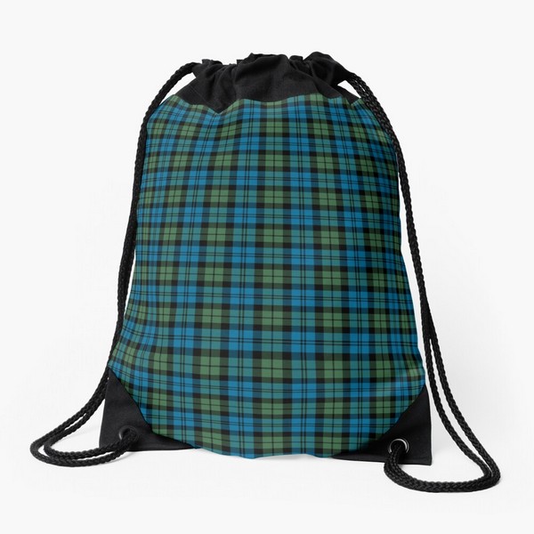 Strathspey District tartan drawstring bag