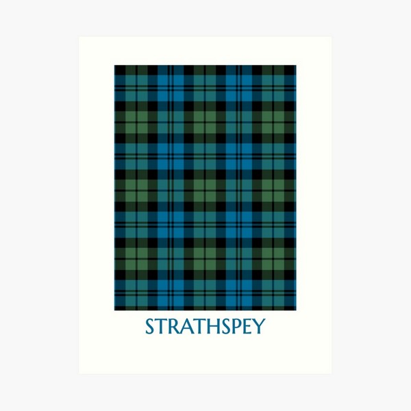 Strathspey District tartan art print