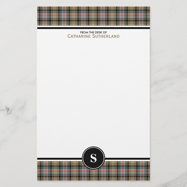 Clan Sutherland Ancient Tartan Stationery