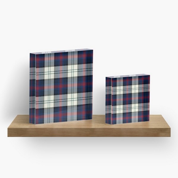 Sutherland Dress tartan acrylic block