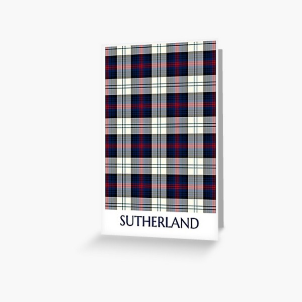 Sutherland Dress tartan greeting card