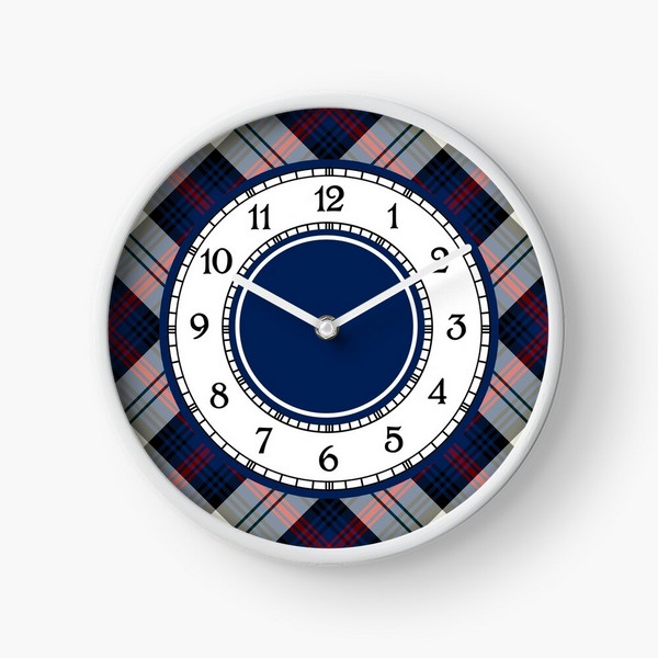 Sutherland Dress tartan wall clock