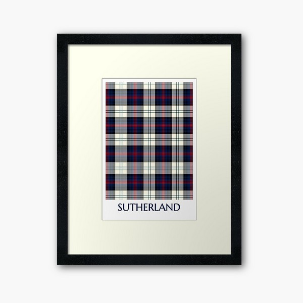 Sutherland Dress tartan framed print