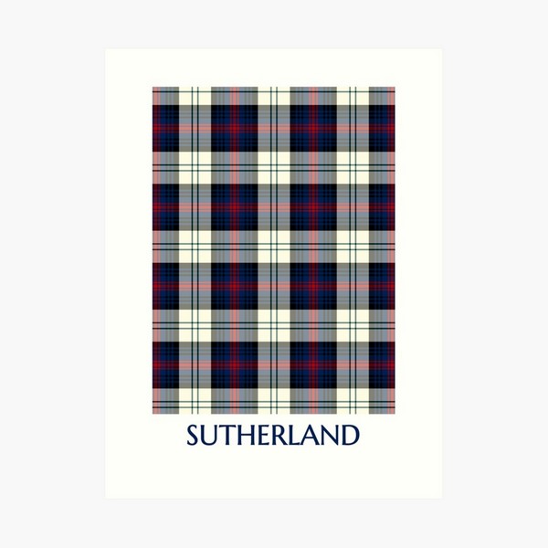 Sutherland Dress tartan art print