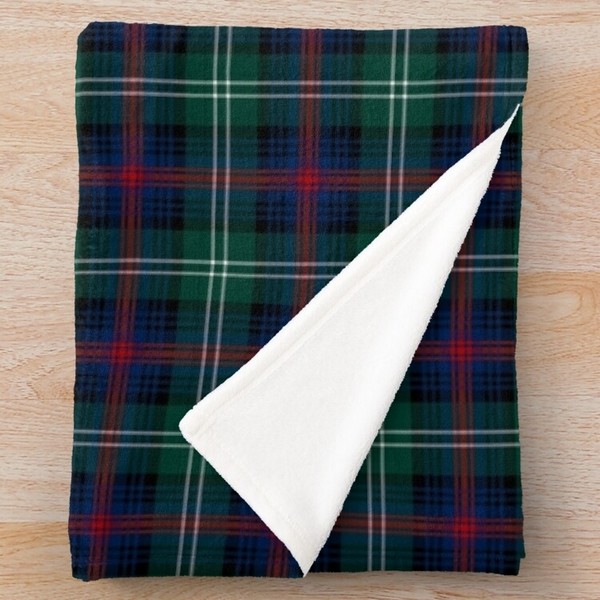 Sutherland tartan fleece throw blanket