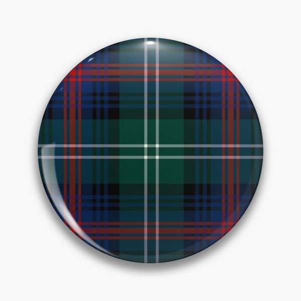 Sutherland tartan pinback button