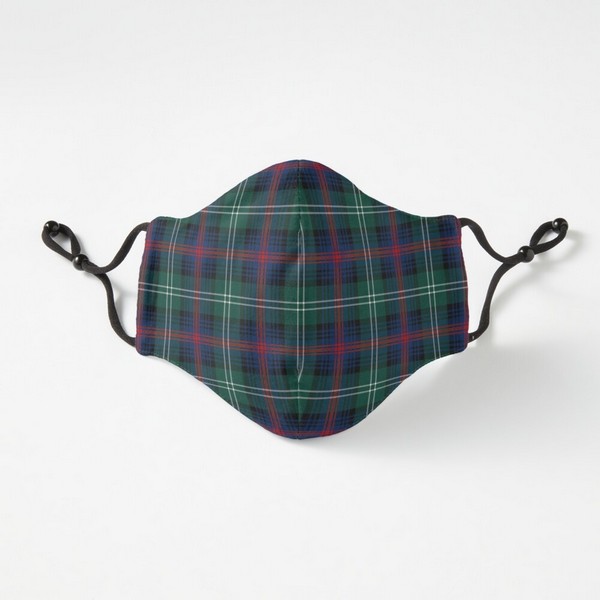 Sutherland tartan fitted face mask