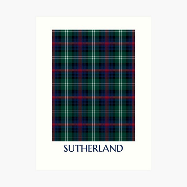 Sutherland tartan art print