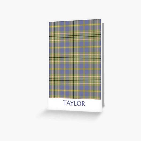 Clan Taylor Ancient tartan greeting card