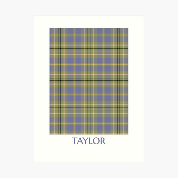 Clan Taylor Ancient tartan art print