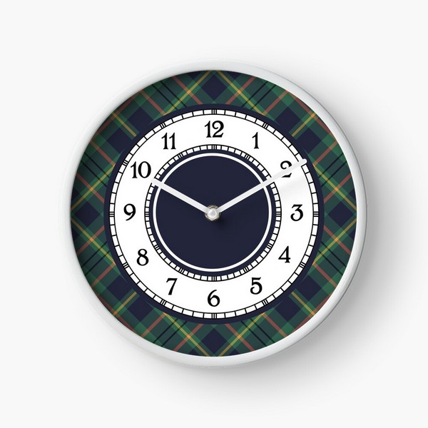 Taylor tartan wall clock