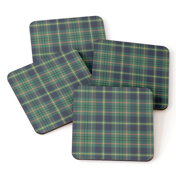 Taylor tartan beverage coasters