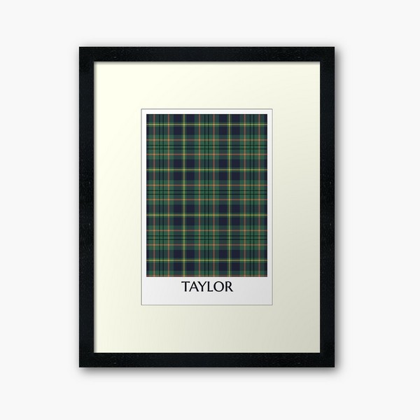 Taylor tartan framed print