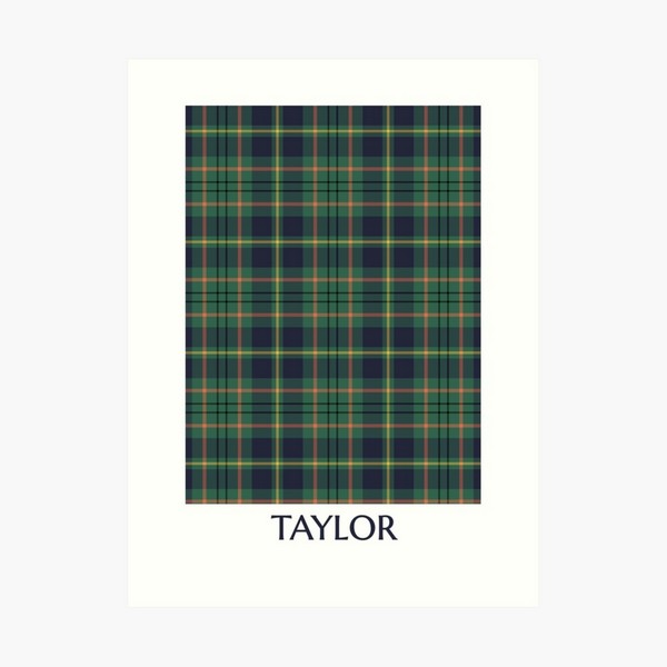 Taylor tartan art print