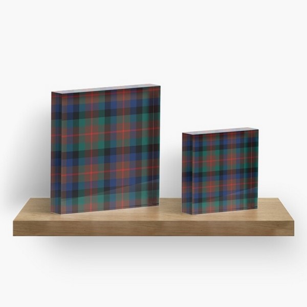 Clan Tennant tartan acrylic block