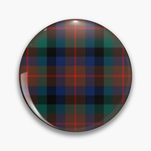 Clan Tennant tartan pinback button