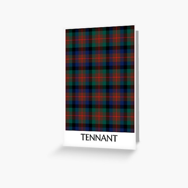 Clan Tennant tartan greeting card