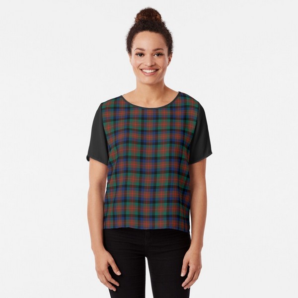 Clan Tennant tartan chiffon top