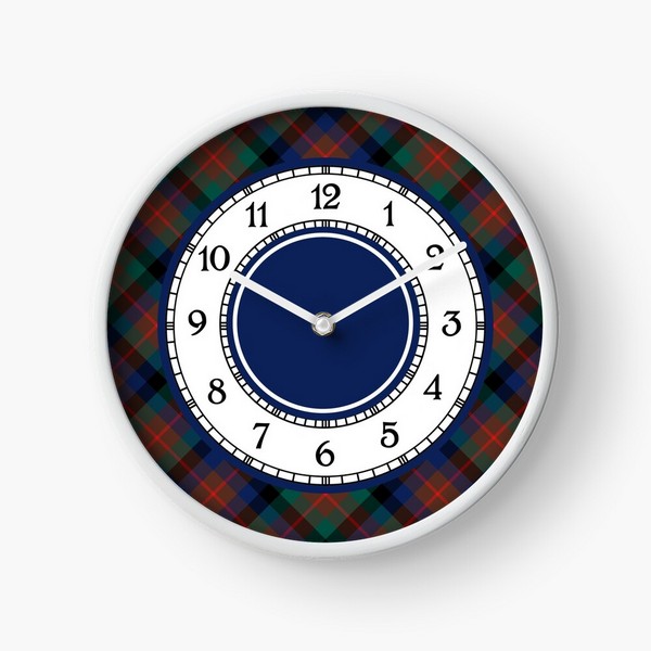 Clan Tennant tartan wall clock