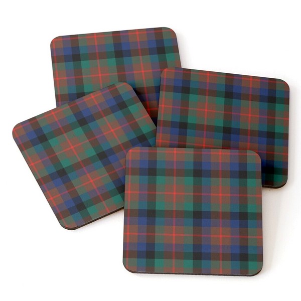 Clan Tennant tartan beverage coasters